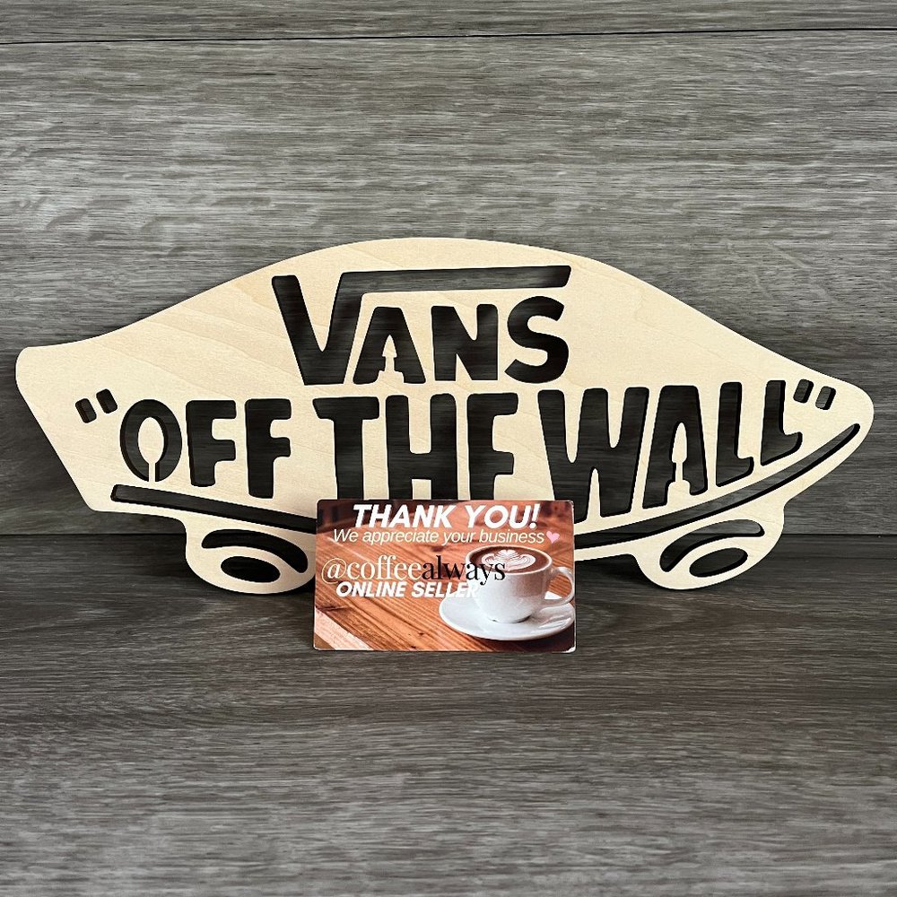 Vans Family Exclusive Wooden Laser Engraved Sign Stencil Off The Wall NEW